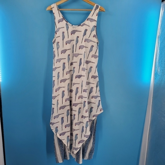 Angelique St. Croix cotton bird print maxi dress - Picture 13 of 15